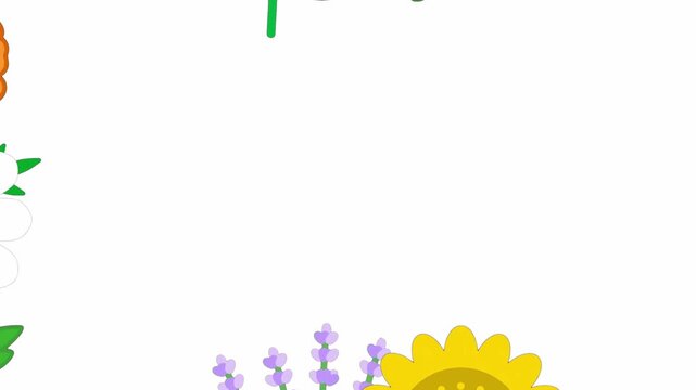 frame with flowers