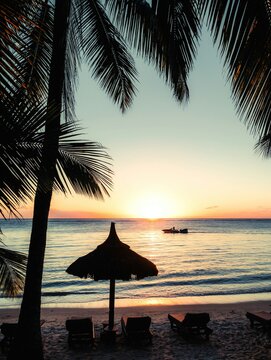 sunset on the beach