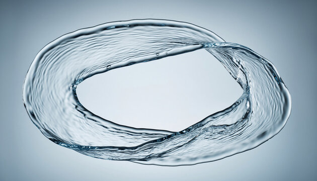 Abstract hand drawn grunge backdrop with flowing blue water splash and transparent liquid ripples