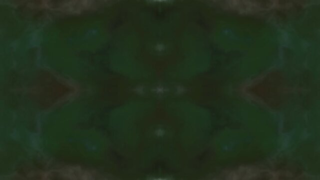Abstract Green Symmetrical Smoke Motion Background