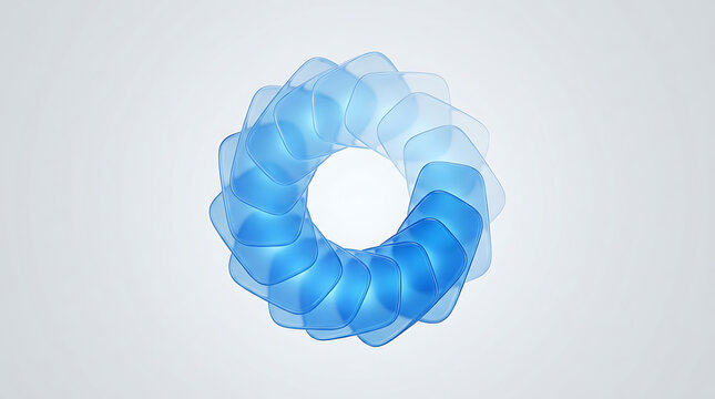 Blue circular loading progress icon for web and digital apps illustration