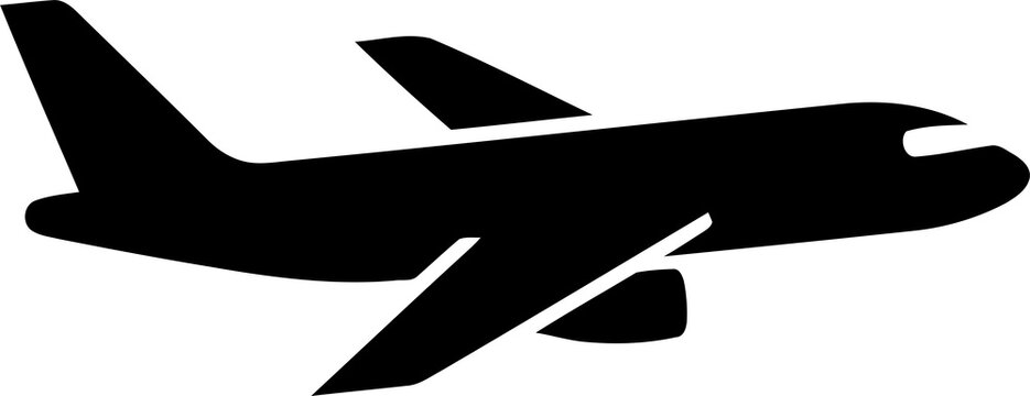 Airplane flight transport icon