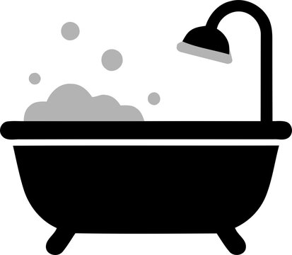 Bathtub bath relaxing icon