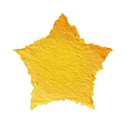 Naklejka premium Gold star PNG with a textured finish on a transparent background.