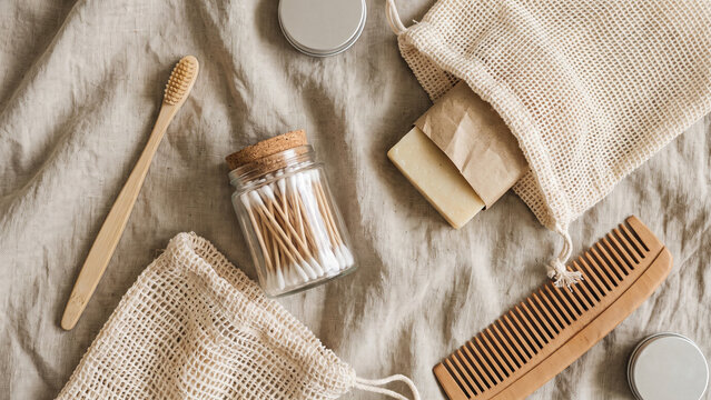 Eco products on linen