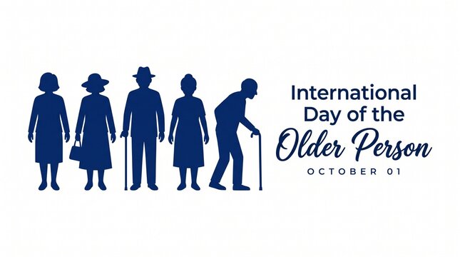 International day of the older person vector illustration