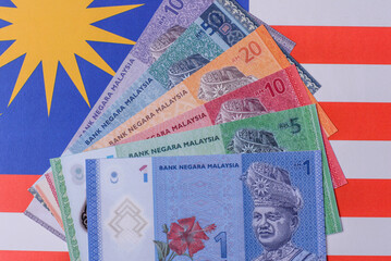 Malaysian ringgit banknotes as a tool for trade and financial transactions. The Malaysian ringgit © chernikovatv
