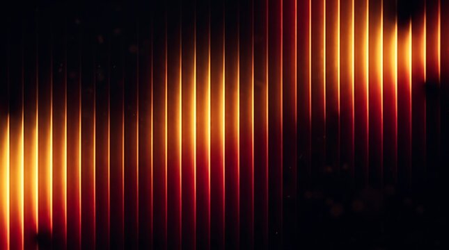 Abstract background with illuminated vertical lines in a fiery orange and red gradient.