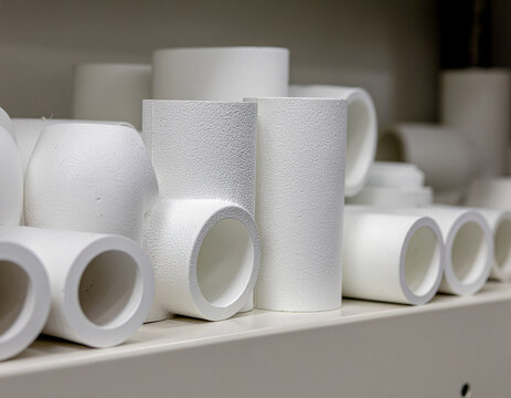 white industrial ceramic insulation tubes and pipes
