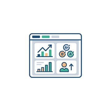 Business data dashboard with analytics and performance metrics