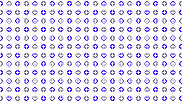Seamless Blue and Grey Quatrefoil Geometric Pattern Background