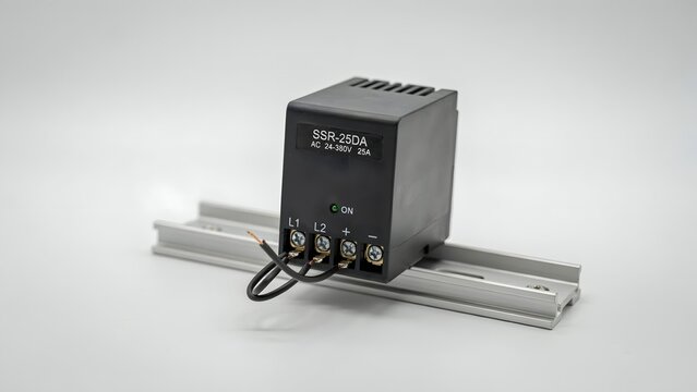 Solid State Relay SSR-25A on Rail for Electrical Applications