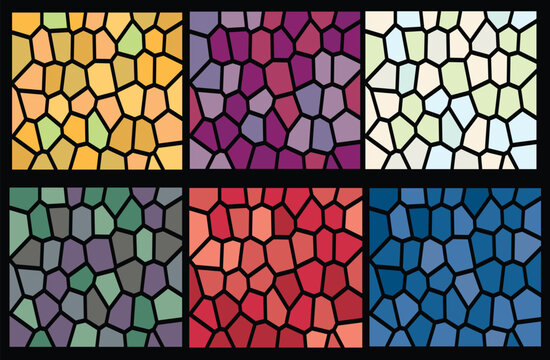 Abstract colorful mosaic pattern featuring geometric square tiles in a vibrant multicolored grid design composition