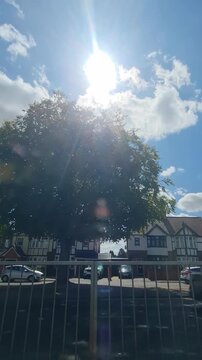 Time Lapse Footage. August 7th, 2026. Urban City Streets View of Luton Town of England United Kingdom During Mostly Sunny Day