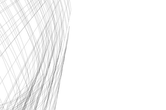 Abstract architectural building 3d rendering