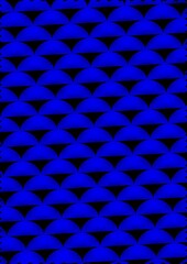 Abstract Blue Semicircle Fish Scale Wave Pattern Vector Background with Gradient Texture © Nadia