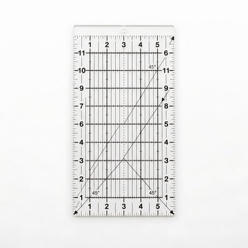 Small Square Quilting Ruler with Grid & 45 Degree Angle - Craft Measurement Tool