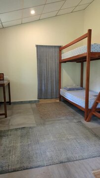 empty room with wooden chair