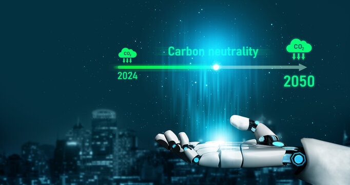AI helps achieve carbon neutrality by tracking carbon, neutrality, and reduction plans across the 2024 to 2050 timeline Vouch