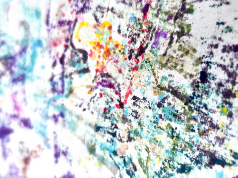 Colorful abstract painted texture with pastel brush strokes, splashes and soft artistic patterns. Creative background for design, web, presentation, poster, banner and modern art projects.