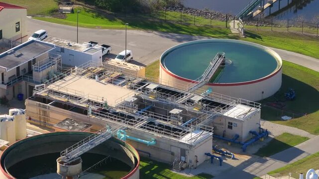 Water treatment facility is essential infrastructure to clean and process water, removing pollutants before distributing it to homes and businesses.