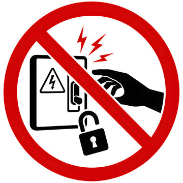 Do Not Touch Electrical Equipment High Voltage Prohibition Sign