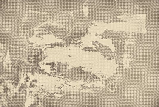 Aged newspaper halftone abstract dotted background and texture