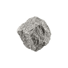 A single rough granite stone isolated on a white background © maximon4ik