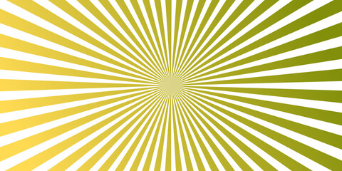 Fototapeta premium Abstract yellow and olive starburst background, radiating lines bursting from a bright center, abstract vibrant vector graphic for book cover, product label and event backdrop.