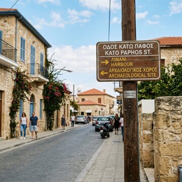 Charming Mediterranean Streetscape With Ancient Architectural Details