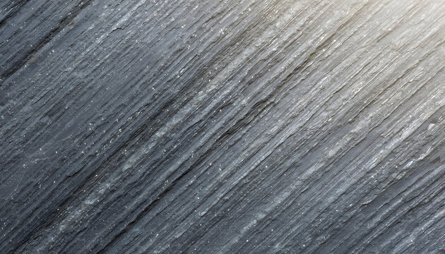 Schist Rock Surface With Foliated Layers And Mica Glints