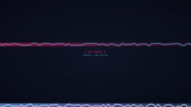 Digital no signal glitch screen with electronic interference