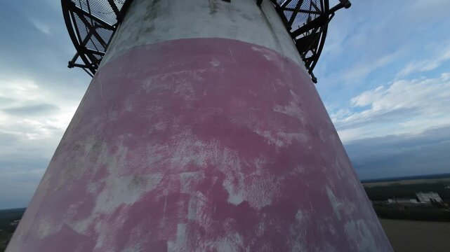 Crazy FPV drone flights near the chimney