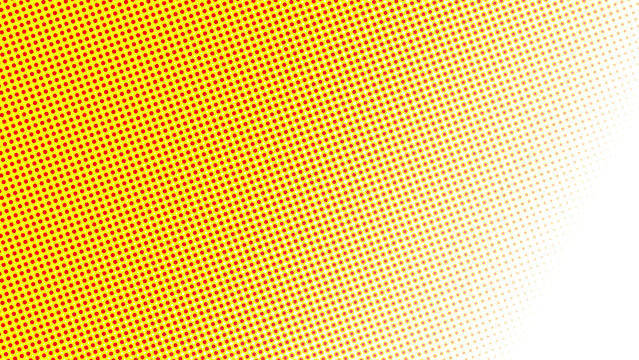 Bright yellow halftone dot pattern texture background transitioning to white with comic background gradient pattern dotted texture pop art retro background abstract pattern halftone