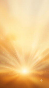 Golden Sunrise Gradient Background with Warm Orange Yellow Light Rays, Soft Glow Horizon and Premium Abstract Wallpaper
