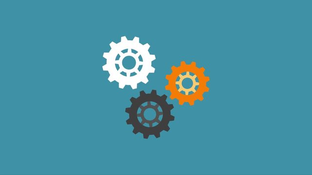 A Vibrant Display of Interlocking Gears Showcasing the Mechanism of Movement and Cooperation in Engineering and Technology Innovation