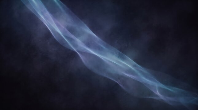 Abstract flowing blue wave lines curving diagonally on a dark textured background representing digital data streams or elegant light energy.