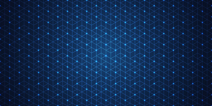 Abstract technology background with a seamless pattern of simple geometric shapes. Stylish texture
