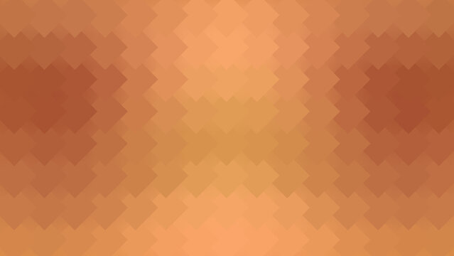 Abstract geometric pixel mosaic pattern with warm orange and brown gradient tones, interlocking tile texture and modern digital pixel art background for creative web and graphic design