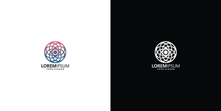 Abstract Geometric Circular Mandala Logo Design Vector Illustration Template for Business Branding Identity