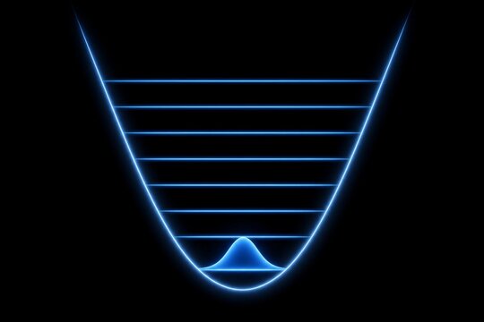 Quantum Harmonic Oscillator Parabolic Potential Energy Levels