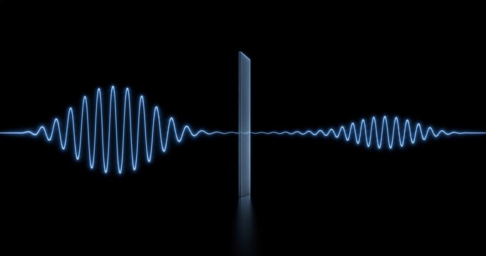 Quantum Tunneling Wavefunction Penetrating Barrier