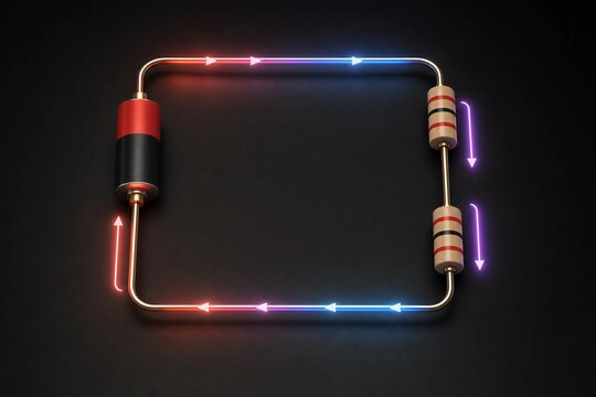 Kirchhoff's Voltage Law Closed Loop Voltage Drops Sum Zero