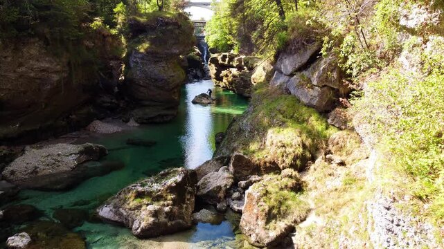River Foiling on the Traun River at Traunfall, Austria