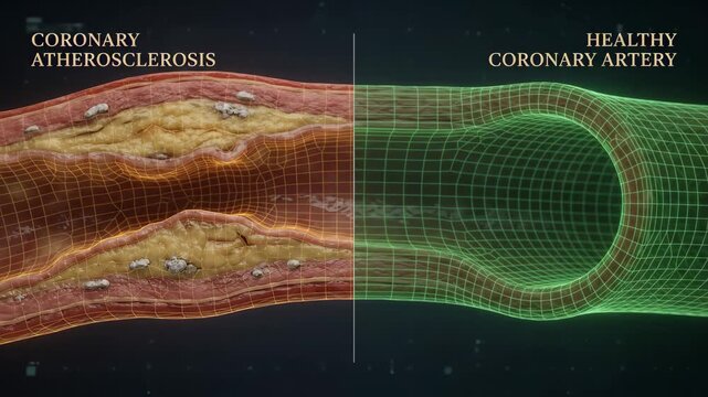 Coronary artery disease progression in human circulatory system