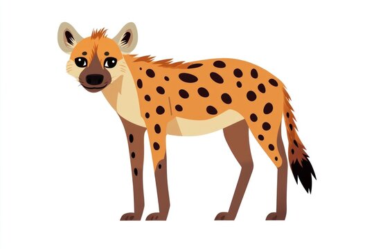 Vector illustration of Hyena hyena wildlife cartoon.