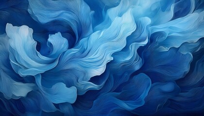 Obraz premium Abstract Textured Background In Various Shades Of Blue Resembling Water Or Smoke