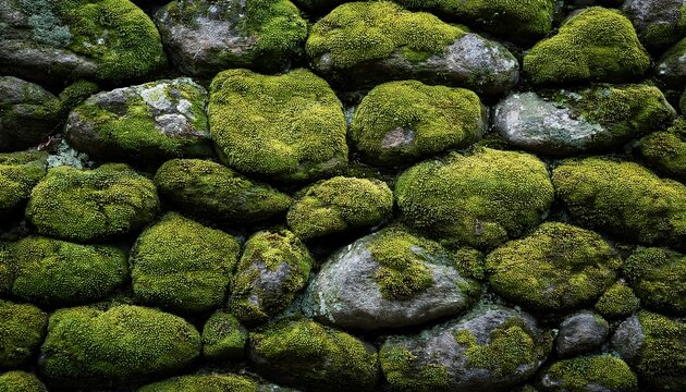 Mossy Old Rough Stone Surface Texture