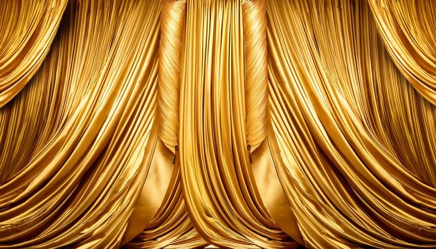 Golden Curtain Texture Background