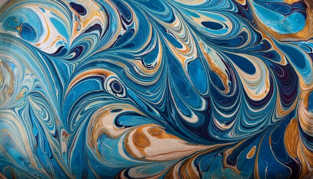 Fluid Ebru Marbling Art Texture